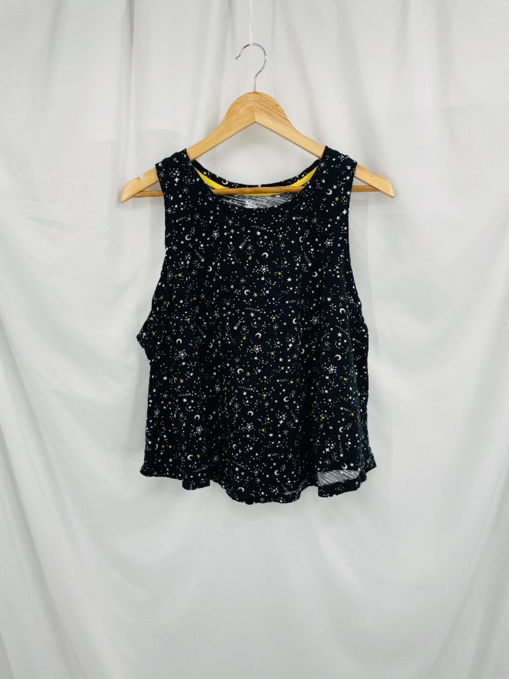 Secret Treasures Black Celestial Print Tank Top